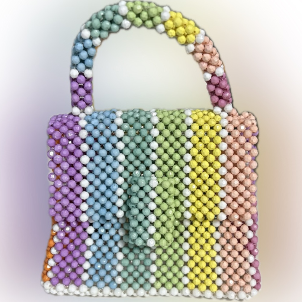 Multicolor Beaded Handbag
